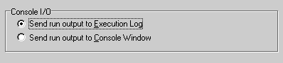 Select Send output to execution log
