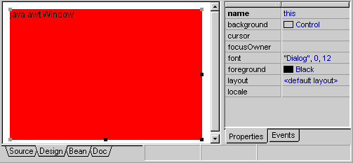 Red window - no Visual Design availble